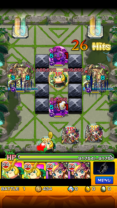 閑話 １２２６ モンスト エティカ戦を運枠2以上で安定周回する為の配置 ゲーム雑記