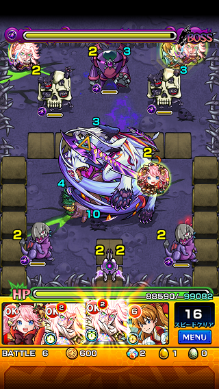 閑話 572 モンスト かまいたち戦を糞パ周回 ゲーム雑記