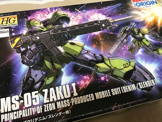 HG ORIGIN ザクI製作1／仮組み、膝関節加工、部分塗装まで : ずっと