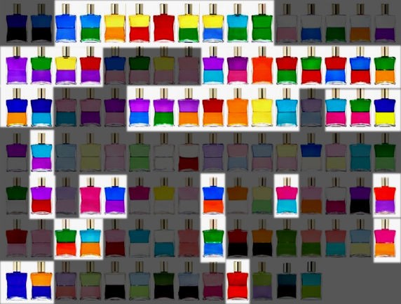 オーラソーマ・カラーボトルと配色② : Color for Invisible Man
