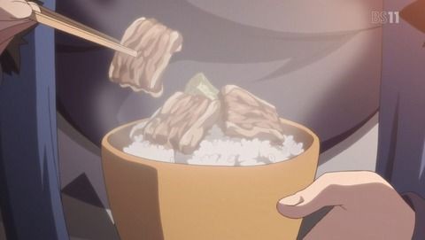 豚串肉のせご飯 アニメ ゆるキャン７話 食品食材探訪記 自分図鑑 Since 08 July