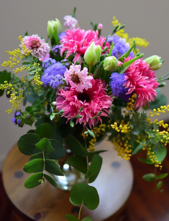 フラワーアレンジ教室 1月 シュトラウス むら智の徒然なるままに