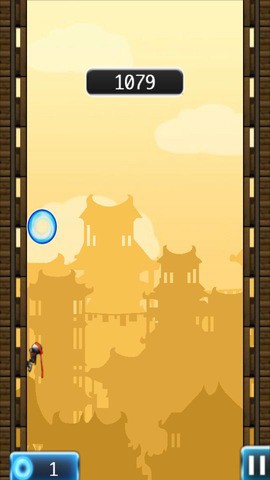 Ninjump タップ1つで遊べるシンプルなアクションゲーム 忍者を操り敵を倒しながら壁を登りまくるのだ 無料スマホゲーム