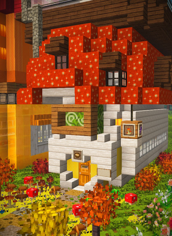 マイン村にメルヘンなお店をいっぱい作る 2 みゅーずのマイクラ