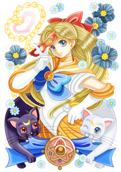 二次創作（デジタル練習用イラスト）／美少女女神セーラーヴィーナス