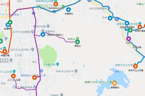 若櫻神社の参道⑬メスリ山古墳（桜井市・大字高田字メスリ） : エナガ