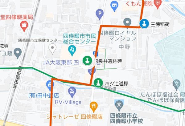 忍陵神社の参道⑱奈良井遺跡碑（四条畷市・中野） : エナガ先生