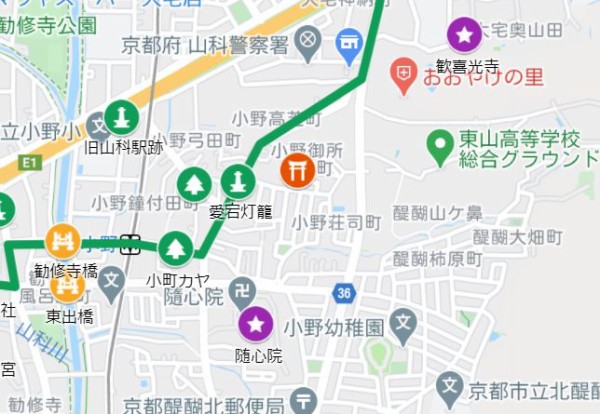 岩屋神社の参道 奈良街道 小野 山科区 エナガ先生の講義メモ