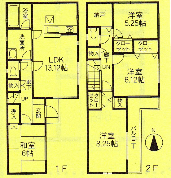 2階建て住宅の間取り図例 マイホームプランニング 間取り図を考えよう