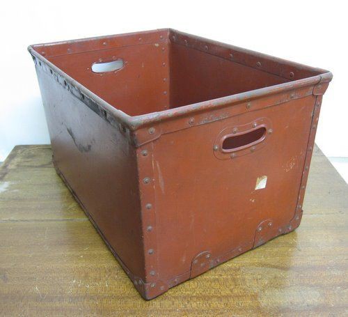 レトロな無地のボテ箱 古い箱 : 古道具 アンティーク雑貨 昭和レトロ 