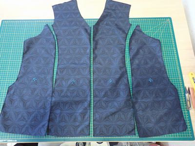 大島紬のパーカーを作り始める(Lサイズ) : ゆうゆうの着物リメイク