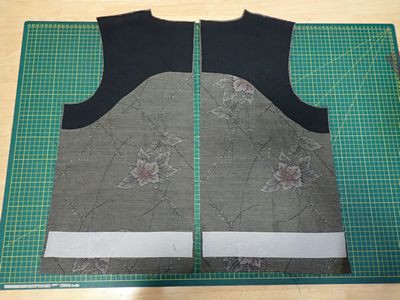 大島紬のジャケットを作り始める : ゆうゆうの着物リメイク