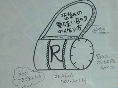 型紙の要らないbagの作り方 １ まこのこまごまステッチ