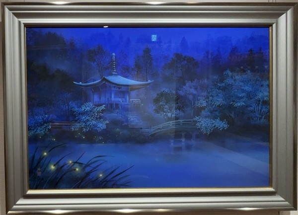 野地美樹子 「さくらさく」28／100 絵画 風景画 日本画 額装 アーカイバル 野地美樹子 アーカイバル版画『三春瀧桜(月)』 | 東京書芸館公式