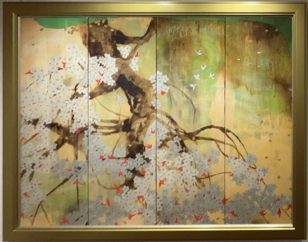 野地美樹子 「さくらさく」28／100 絵画 風景画 日本画 額装 アーカイバル 東山魁夷・平山郁夫・片岡球子等、日本画、版画の通販は、絵画
