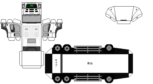 ペーパークラフト いすゞ・ギガ 10モデル : Nahanのペーパークラフトブログ