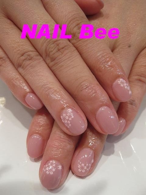 一色カラー 桜シールジェルネイル ネイルサロン Nailbee ネイルビー オフィシャルブログ