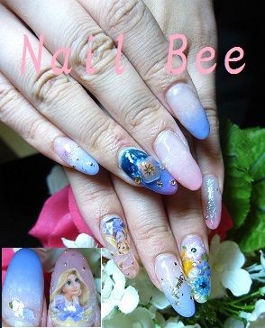 キャラネイル 塔の上のラプンツェル ネイルサロン Nailbee ネイルビー オフィシャルブログ