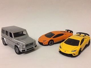 トミカ 4台セットメルセデス・ベンツGクラス & ランボルギーニ・ウラカンSTO 18年2月トミカ新車 ランボルギーニウラカン、ベンツGクラス