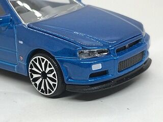 トミカ改造 日産 R34 GTR ボンネット開閉 青マジョレット ホットウィール 壊れているのかと思った マジョのR34 : おもちゃ雑記帖【静岡版】