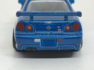 トミカ改造 日産 R34 GTR ボンネット開閉 青マジョレット ホットウィール トミカ改造 日産 R34 GTR ボンネット開閉青マジョレット ホット
