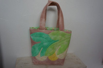 紫陽花のハワイアンキルトバッグ　ハンドメイド ハワイアンキルト バッグ 紫陽花 オーダー / キット