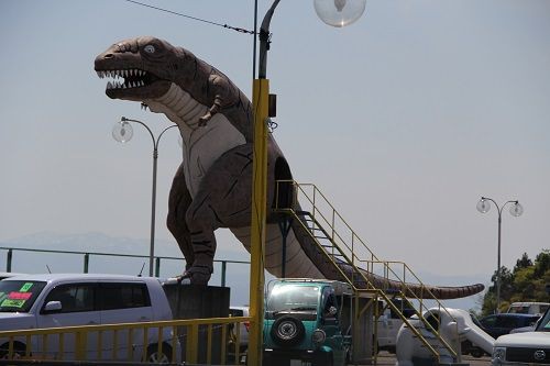 福島 会津若松の恐竜像 軟体レポート