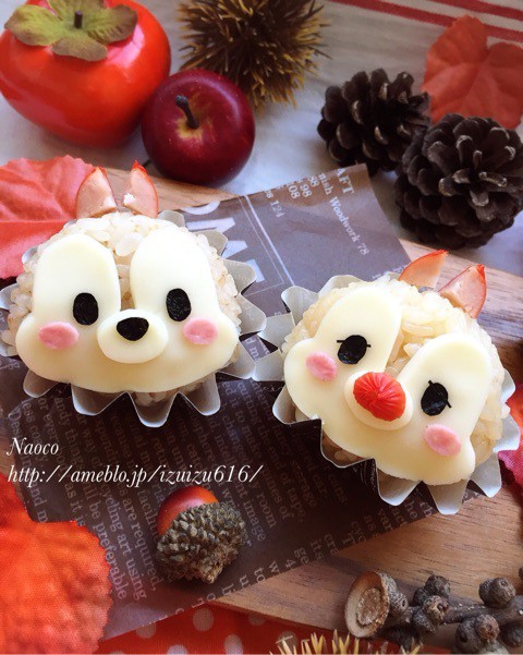 ツムツム チップとデールの仲良しおにぎり キャラ弁 からだにやさしいキャラ弁とおうちごはん