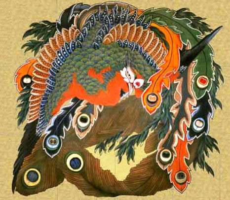 葛飾北斎 富士越龍 掛け軸 絹本着色 一幅 九十老人卍筆 【公式通販】