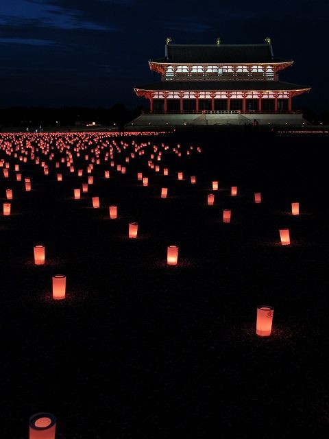 平城京天平祭 夏 11 燈花会 大極殿 平城京花火 しかふぇち Nara Photo Blog