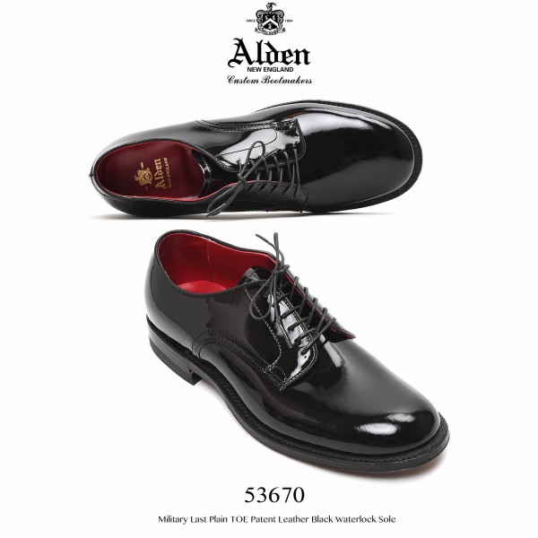 ALDEN 箱付き オールデン 53670 ミリタリー プレーントゥ 8D 入荷 | ALDEN (オールデン) 53670 ミリタリーP-TOE 【パテントブラック