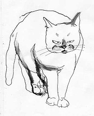 猫スケッチ : 菫と猫の『絵の小部屋』