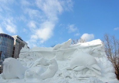 雪まつり ワンピース の大雪像です 猫だらけ Powered By ライブドアブログ