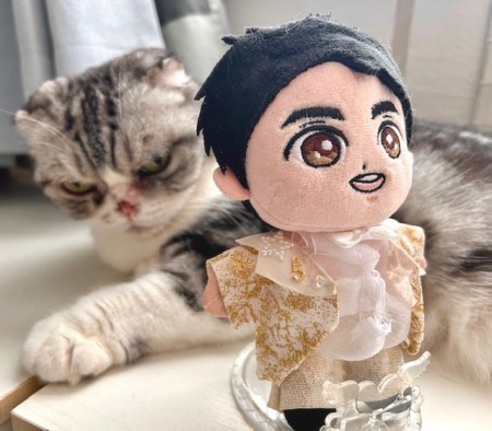 こひろみくん（郷ひろみさんのぬいぐるみ）の服作り⑩ : 猫だらけ