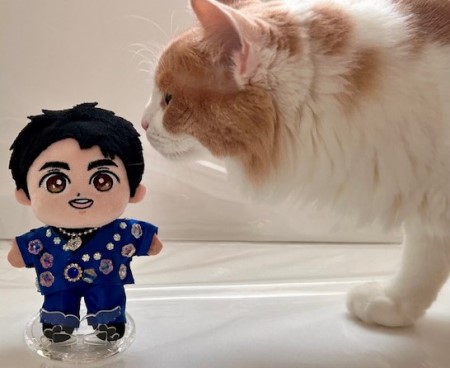 こひろみくん（郷ひろみさんのぬいぐるみ）の服作り③ : 猫だらけ