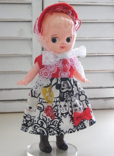 ミーコちゃんの招き猫ドレス : ねこのひたい*人形の夢