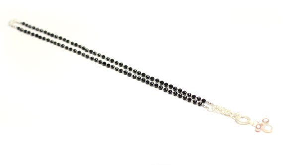 3mm珠をシルクコードでネックレスに仕立てる : NEO BEADS-アクセサリー