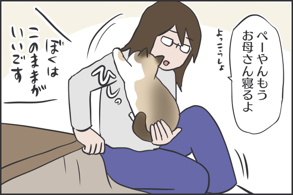 ぺーやんと一緒に布団の中で寝たい おそらくその平凡こそ幸せ 猫と家族の日常絵日記 Powered By ライブドアブログ