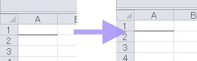 エクセルの罫線は隣同士でも両方に情報持ってる X B Z A Y C