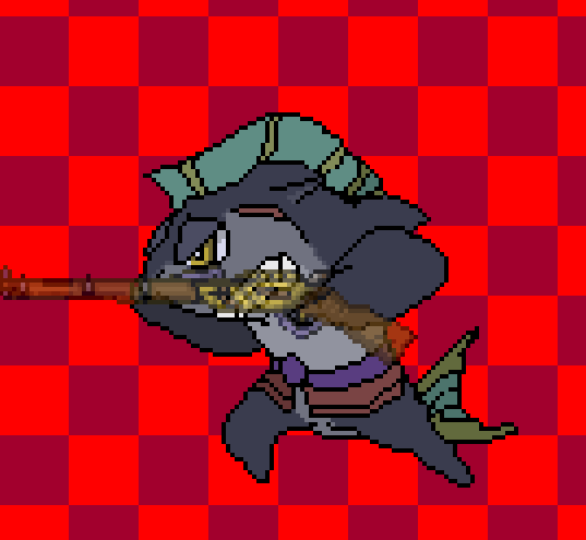 マスケット銃を持つクロマグロ おつきさんと たいようと ぼく