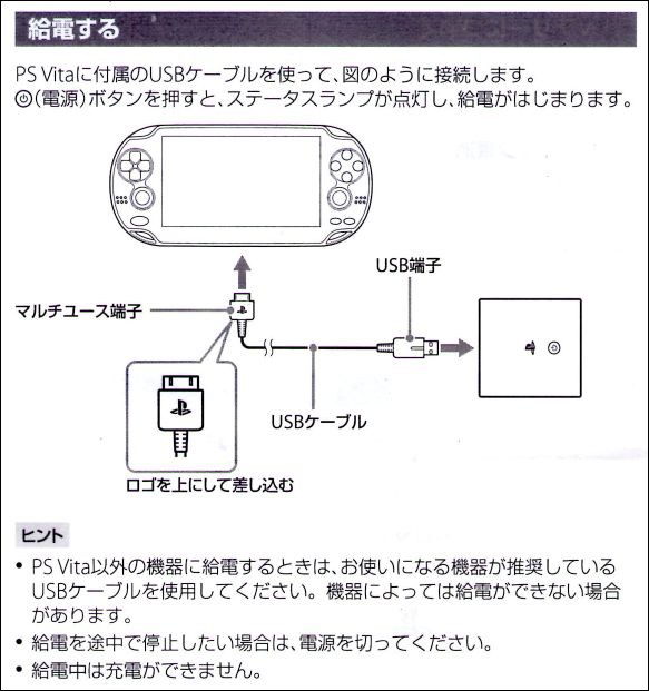Game Ps Vita ポータブルチャージャー Pch Zpc1j が届いた Nikko S Blog