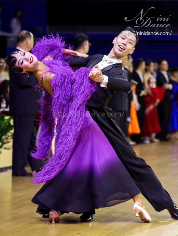 社交ダンス ラテンドレス(紫) - ドレス
