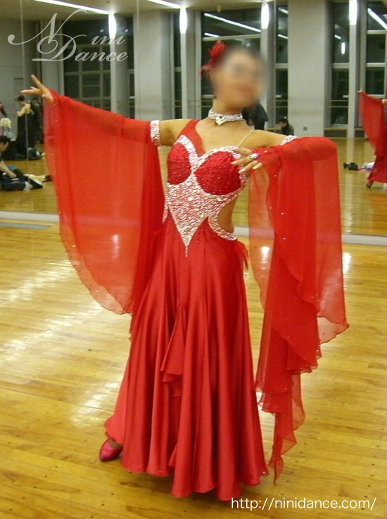 超歓迎された】 モダンダンス 赤 ドレス「タカダンス」 ダンス/バレエ