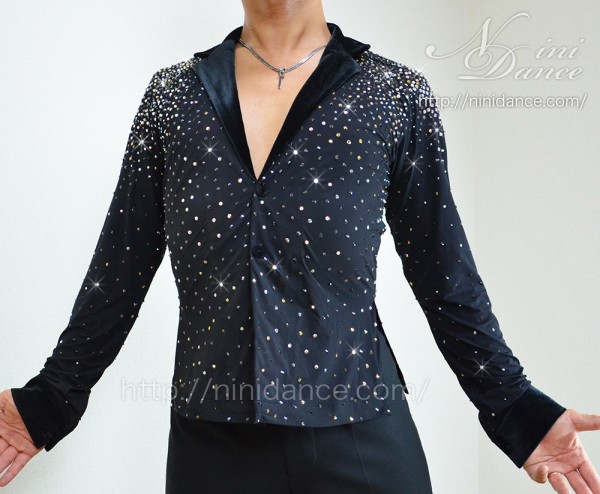 社交ダンス★新品★メンズシャツ★ラテン★シャーリング★黒L Amazon.co.jp: 社交ダンス衣装 男性 メンズ 社交ダンス ラテン
