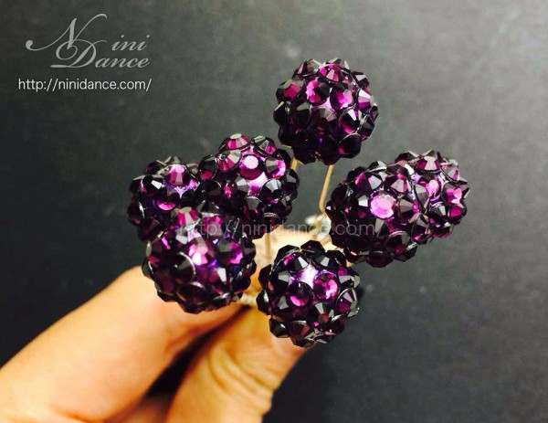 社交ダンス、デモに スワロフスキー使用の髪飾り 黒 ブラックSwarovski 社交ダンス、デモに スワロフスキー使用の髪飾り 黒 ブラック