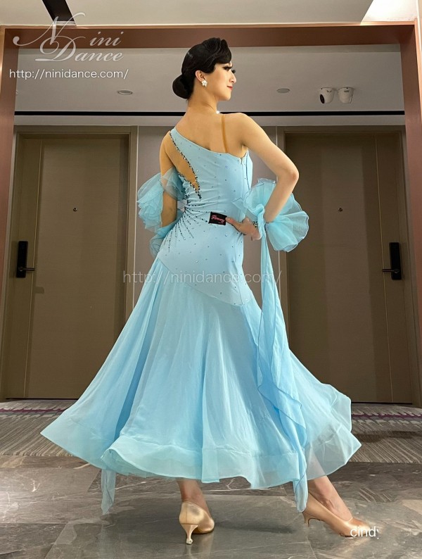 ストーン付きスタンダード練習着★ダンスパーティーにも！ ストーン付きスタンダード練習着ワンピース✨ダンスパーティーにも