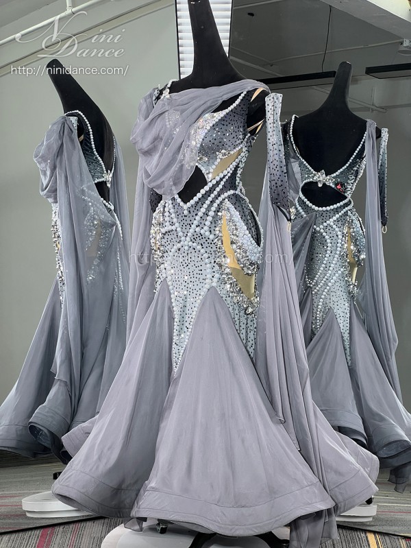 スタンダードドレス❤️発表会やデモに最適！シンプルでエレガント✨ Garuda SHOP 社交ダンス衣装女性モダンドレス 発表会ワルツ