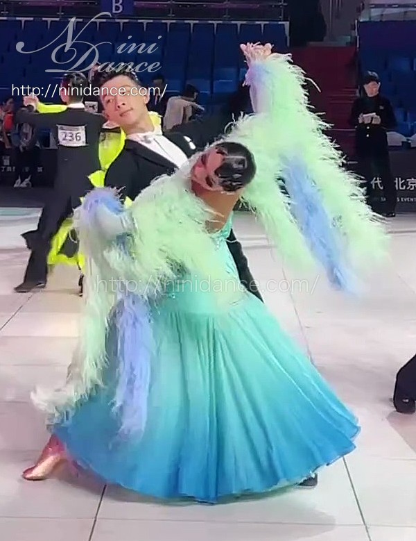 DA110二つのフロートで魅せる夢幻グラデーのモダンドレス : 社交ダンス