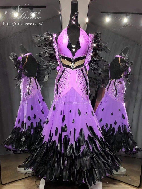 社交ダンス ラテンドレス(紫) - ドレス