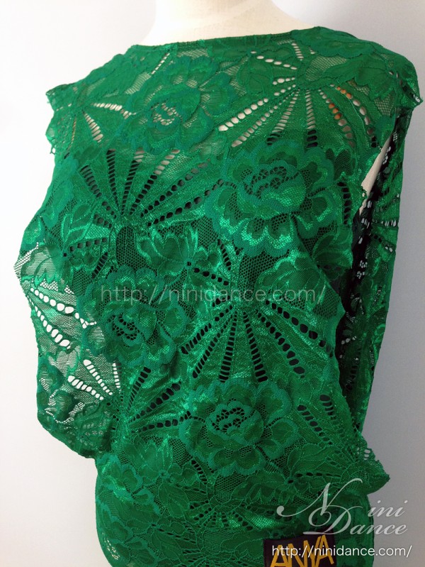 【SALE】緑ラテンドレス【Ajour desigen】 インターナショナルグッズ｜価格・サイズ｜ラテンドレス